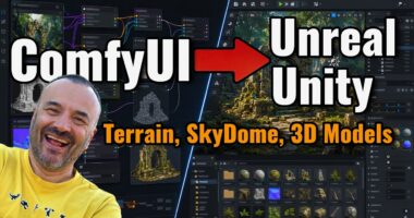 ComfyUI to Ureal and Unity, Making Game assets: 3d Models, Terrains, Skydome, materials.